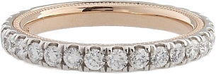 Verragio White & Rose Gold Diamond Wedding Band