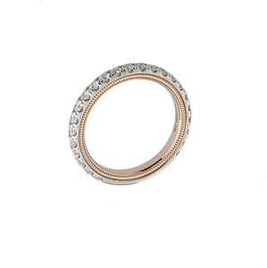 Verragio White & Rose Gold Diamond Wedding Band