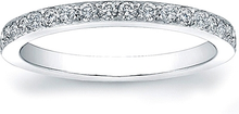 Wedding Band with Pave-Set Round Diamonds- 1/3ct tw