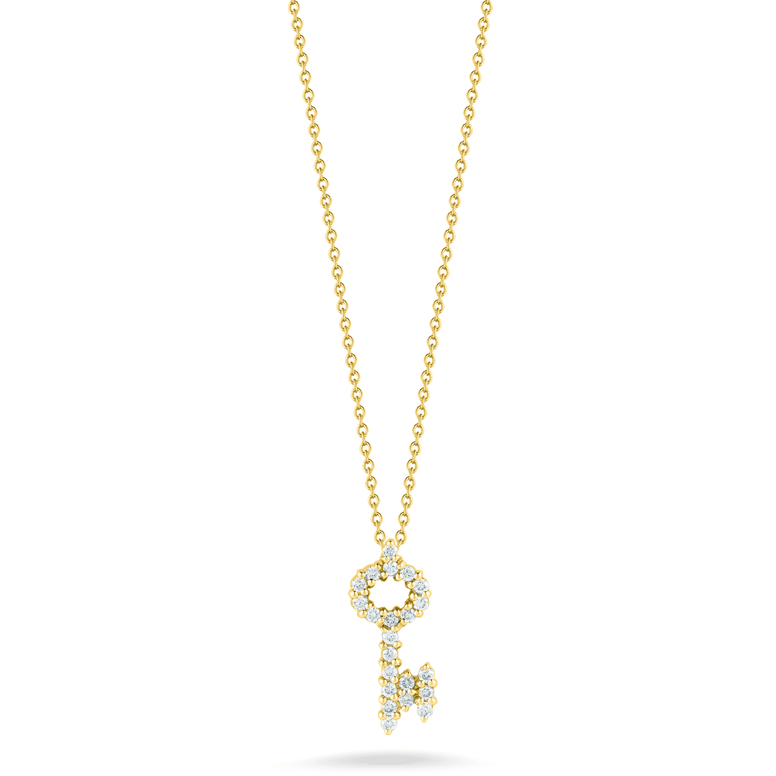 Roberto Coin Tiny Treasures Yellow Gold Key Pendant Necklace