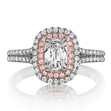 Henri Daussi Double Halo  Diamond Engagement Ring