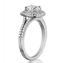Henri Daussi Double Halo Diamond Engagement Ring
