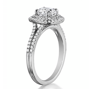 Henri Daussi Double Halo Diamond Engagement Ring